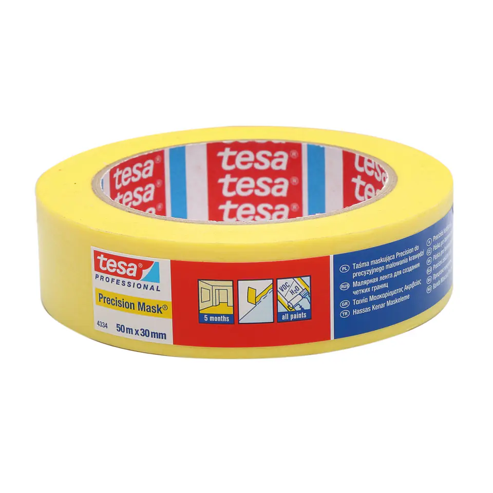 ⁨Tape fine fine 5msc 50m:30mm,yellow⁩ at Wasserman.eu