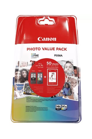 ⁨Oryginalny Tusz CMYK Canon PG-540L, PG540L, CL-541XL, CL541XL (5224B012AA, 5224B007)⁩ w sklepie Wasserman.eu