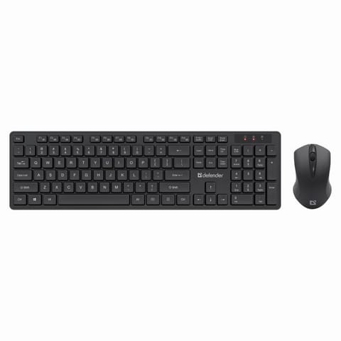⁨Defender LIMA C-993, zestaw klawiatura z myszką bezprzewodową, US, multimedialny, 2.4 [GHz], czarna⁩ w sklepie Wasserman.eu