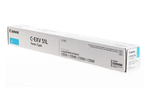 ⁨Canon oryginalny toner C-EXV51LC C, 0485C002, cyan, 26000s, low capacity⁩ w sklepie Wasserman.eu