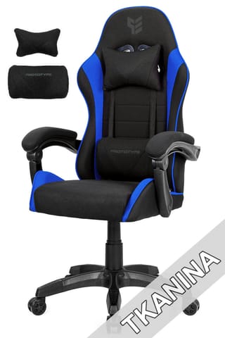 Fotel obrotowy gamingowy ENZO XL BLUE FABRIC w sklepie Wasserman.eu