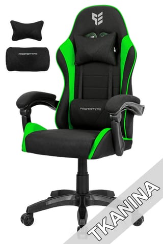 Fotel obrotowy gamingowy ENZO XL GREEN FABRIC w sklepie Wasserman.eu