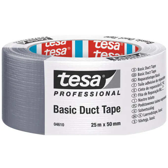 ⁨tesabasic repair tape 25m:50mm silver⁩ at Wasserman.eu