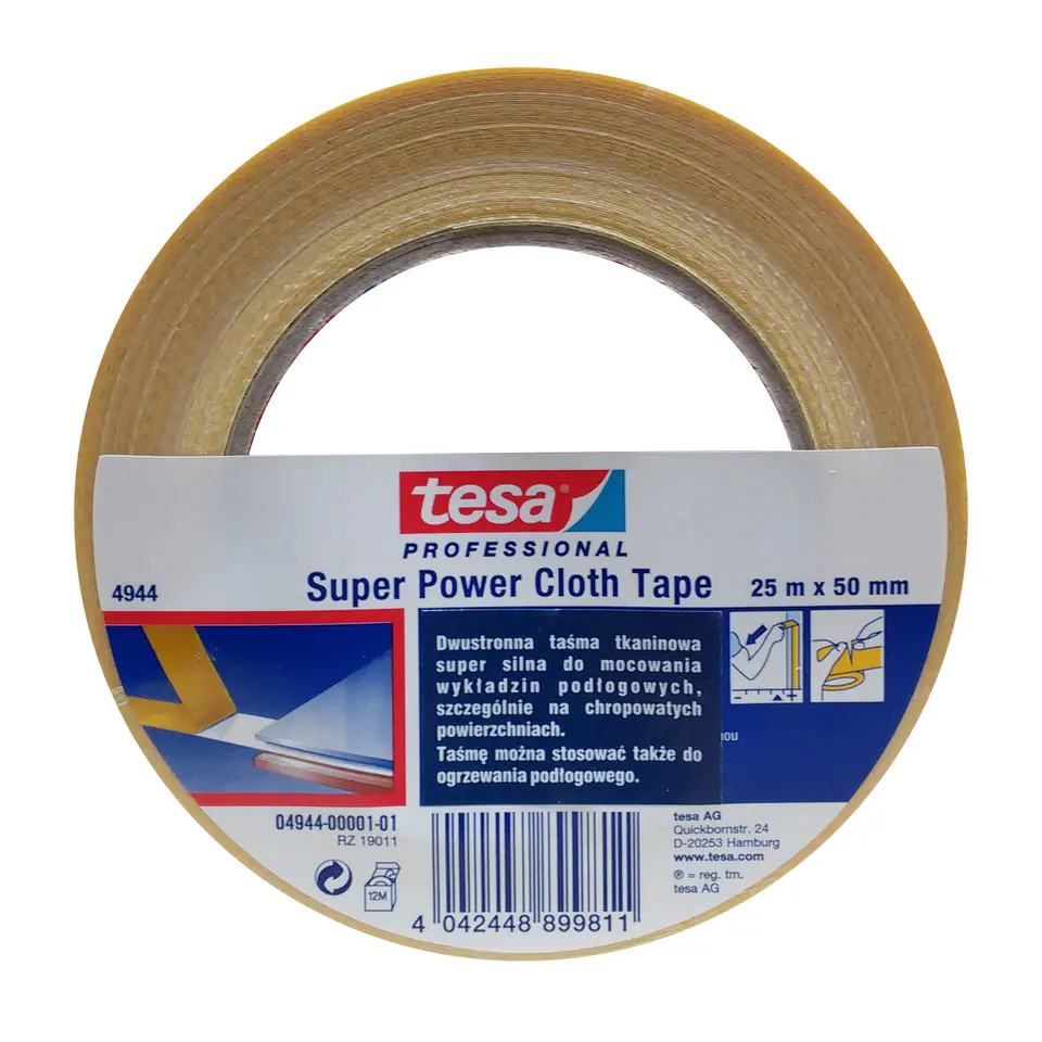 ⁨Double-sided tape for carpeting fabric 25m:50mm⁩ at Wasserman.eu