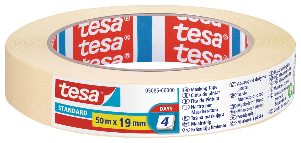 ⁨Masking tape standard 4 days 50m:19mm⁩ at Wasserman.eu