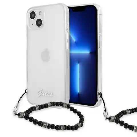 ⁨Guess GUHCP13MKPSBK iPhone 13 6,1" Transparent hardcase Black Pearl⁩ w sklepie Wasserman.eu