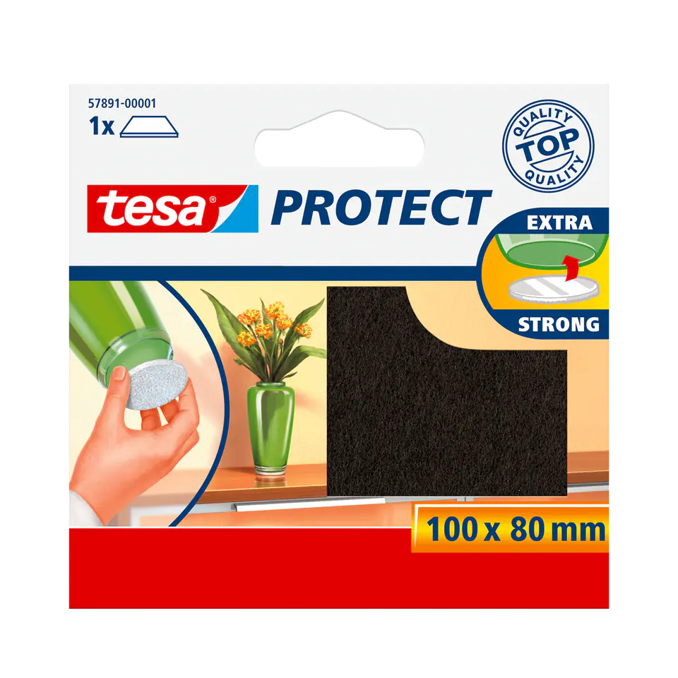 ⁨Felt Pads 100mm:80mm, brown, 1pcs⁩ at Wasserman.eu