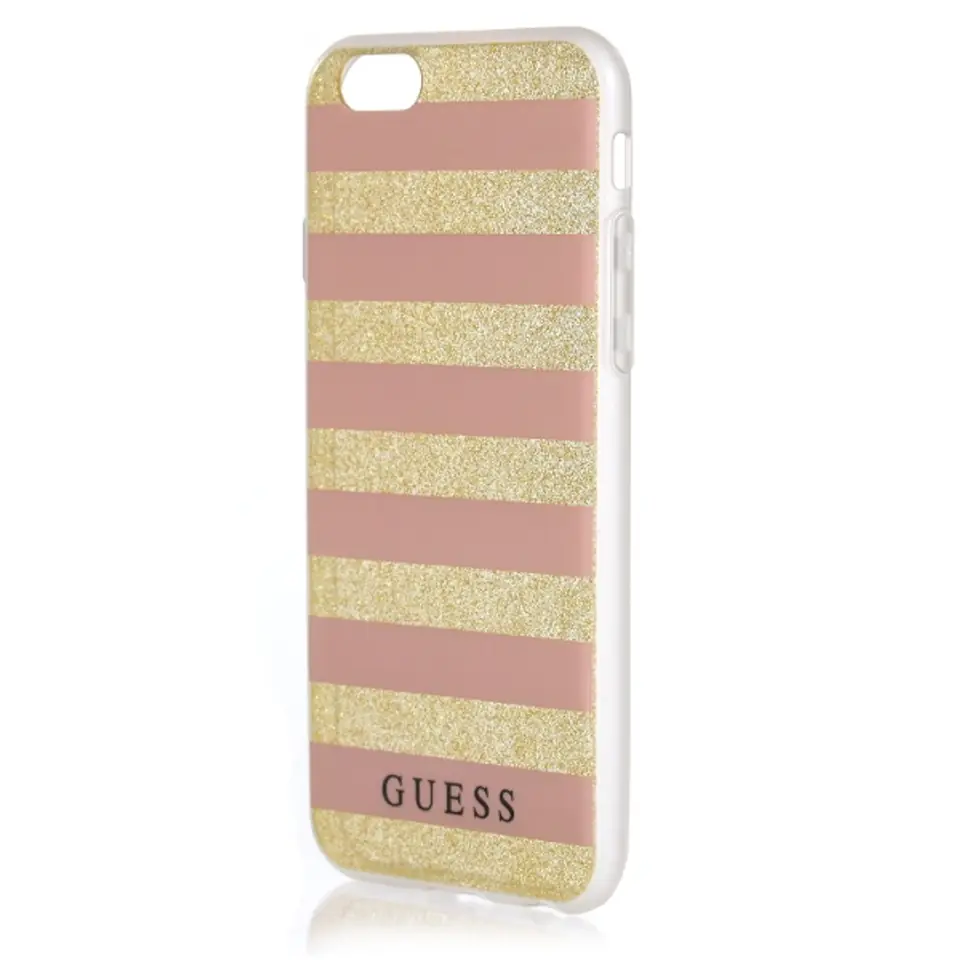 ⁨Guess GUHCP6STGPI iPhone 6/6S pink hardcase Ethnic Chic Stripes 3D⁩ w sklepie Wasserman.eu