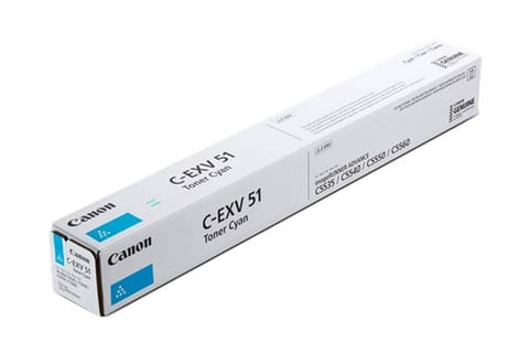 ⁨Oryginalny Toner Cyan Canon ADV iR-C5535, iR-C5540, iR-C5550, iR-C5560 (C-EXV51C, CEXV51C, 0482C002)⁩ w sklepie Wasserman.eu