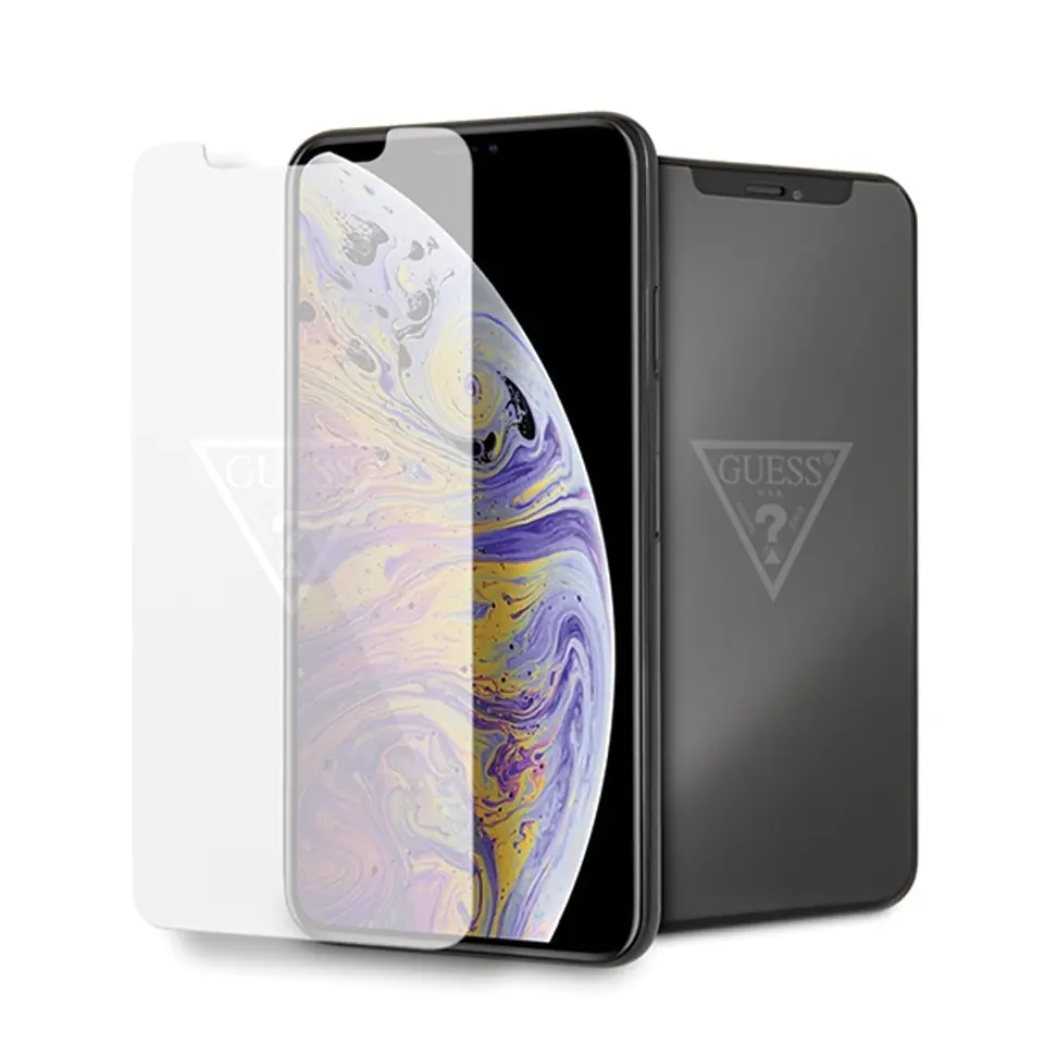 ⁨Guess szkło hartowane GUTGMI65TR iPhone Xs Max Invisible Logo⁩ w sklepie Wasserman.eu