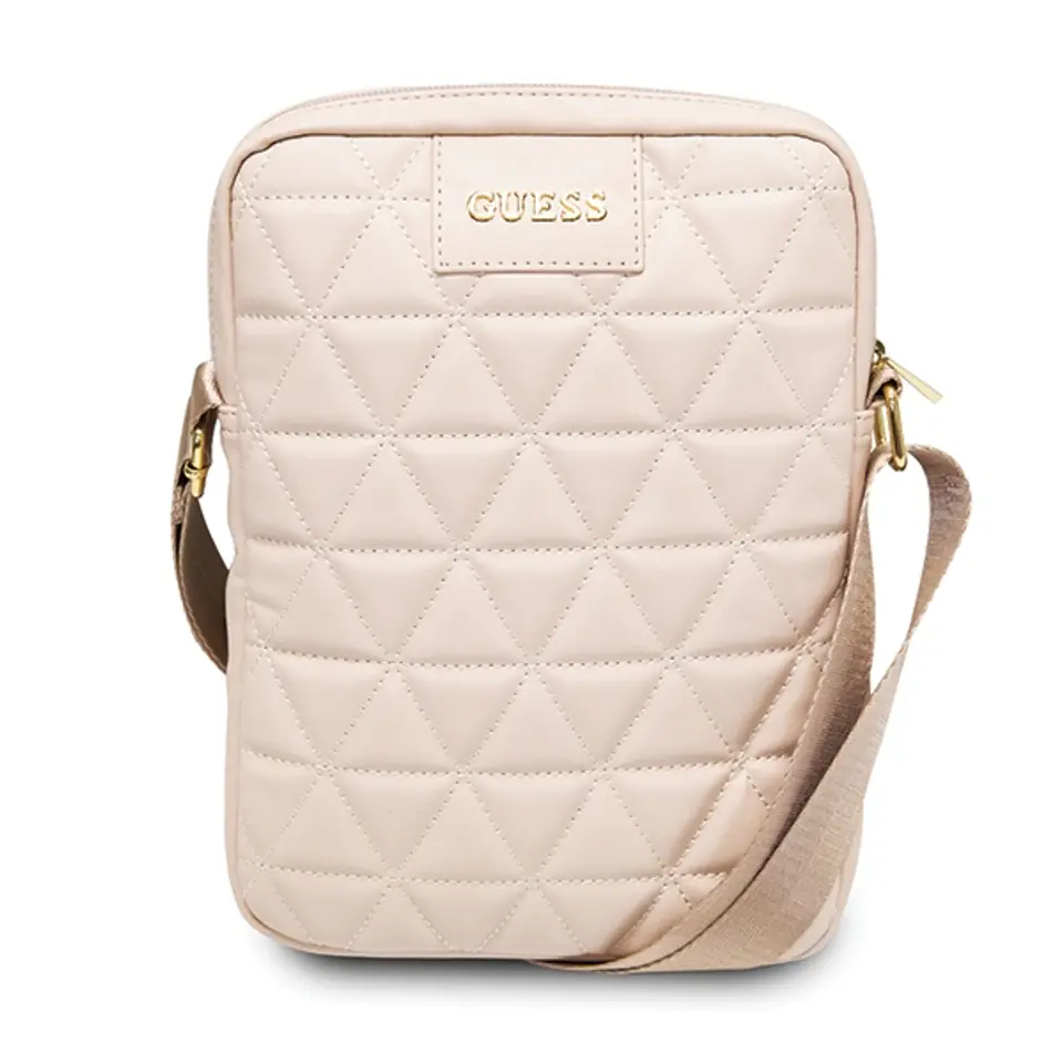 ⁨Guess Torba GUTB10QLPK 10" różowa/pink Quilted Tablet Bag⁩ w sklepie Wasserman.eu