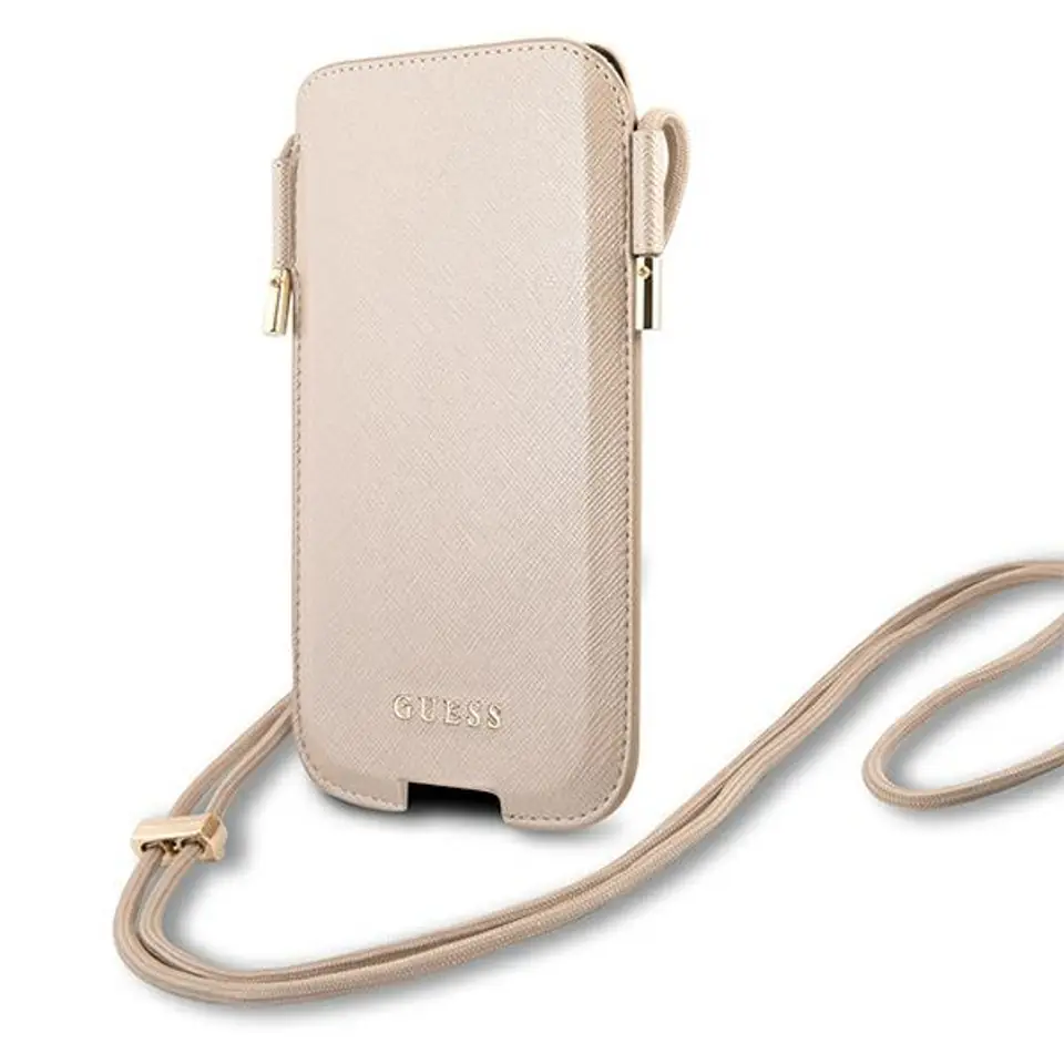 ⁨Guess Handbag GUHCP12MSAPSLG 6,1" gold/gold Saffiano⁩ at Wasserman.eu