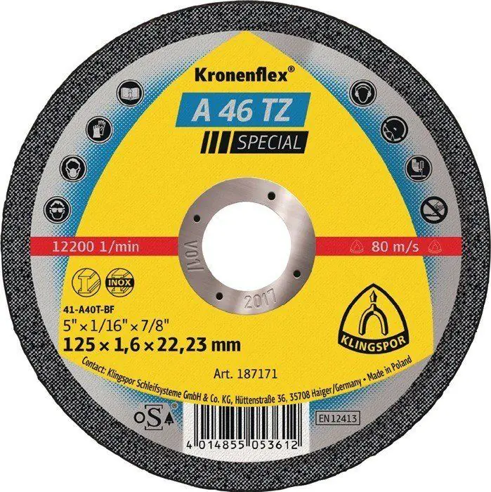 ⁨Cutting disc-st.kw.a46tzspec.180*1,6*22 pcs.1(45202a)⁩ at Wasserman.eu