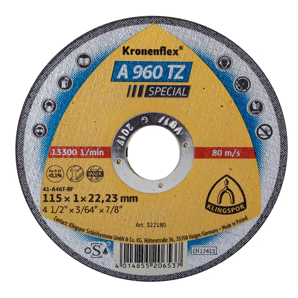 ⁨CUTTING DISCS FOR METAL - INOX,STEEL,N-FE 125*0.8*22.2⁩ at Wasserman.eu