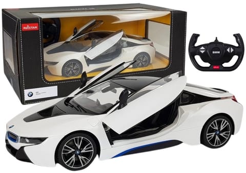 ⁨Auto R/C Sportowe Zdalnie Sterowane BMW i8 Rastar 1:14 Biały⁩ w sklepie Wasserman.eu