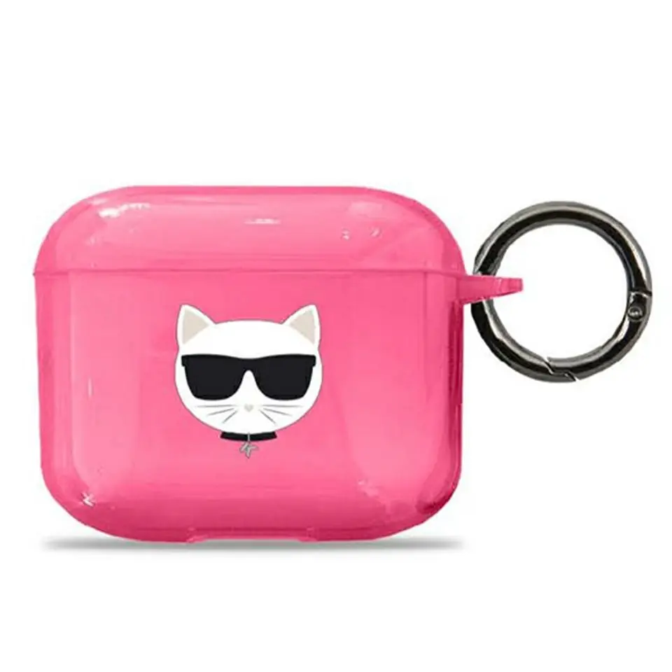 ⁨Karl Lagerfeld KLA3UCHFP AirPods 3 cover różowy/pink Choupette⁩ w sklepie Wasserman.eu