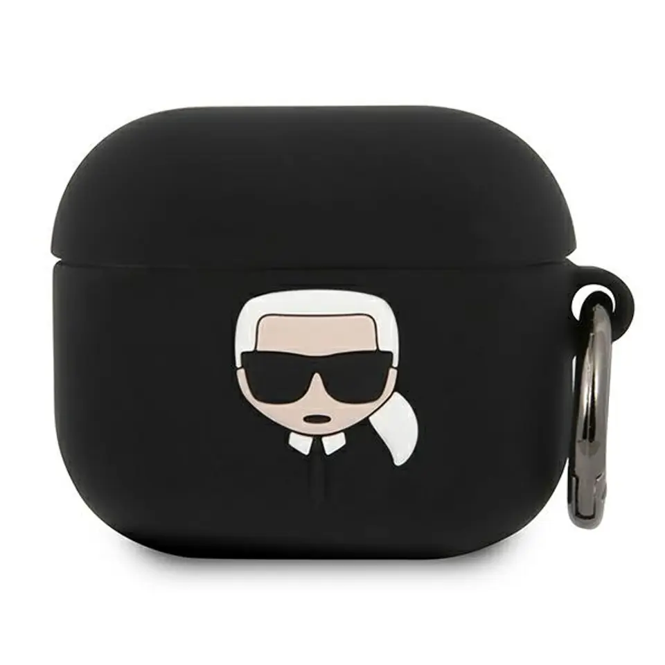 Karl Lagerfeld KLACA3SILKHBK AirPods 3 cover black/black Silicone Ikonik at Wasserman.eu