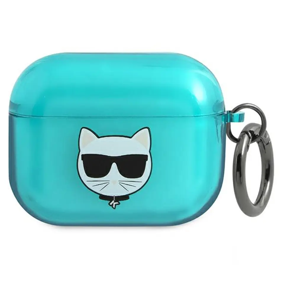 ⁨Karl Lagerfeld KLAPUCHFL AirPods Pro cover niebieski/blue Choupette⁩ w sklepie Wasserman.eu