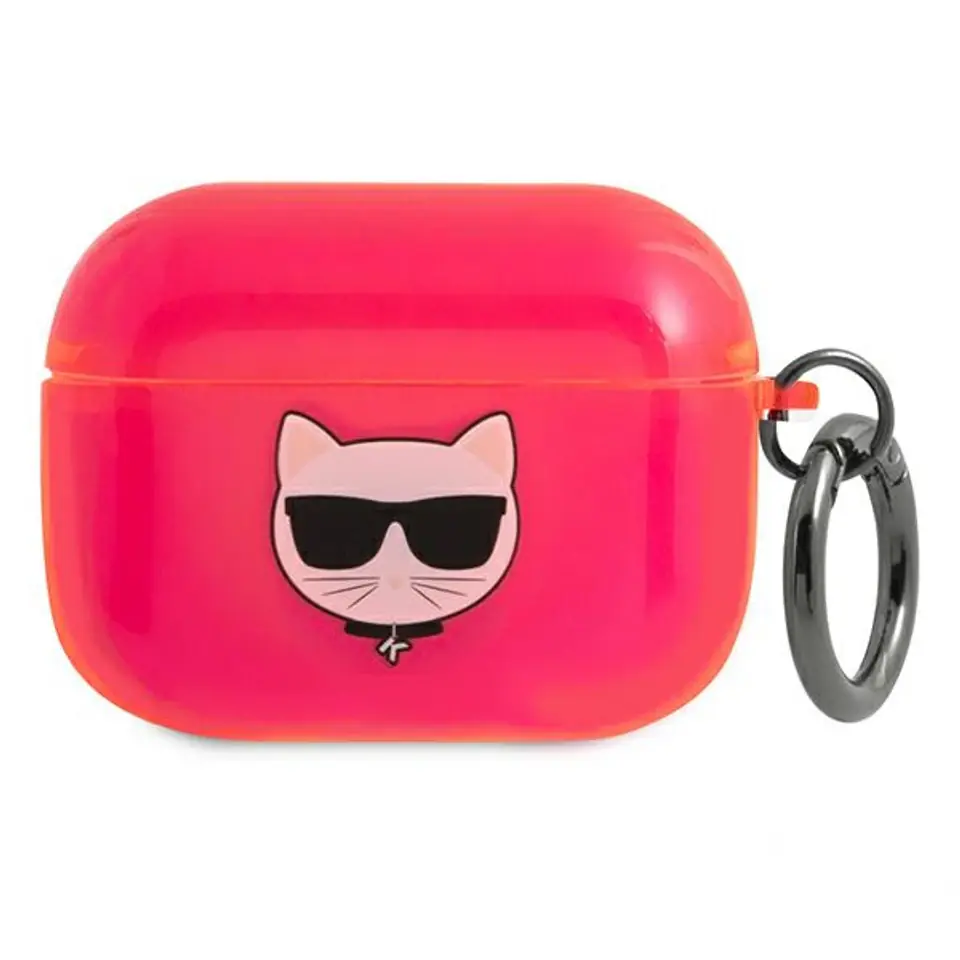 ⁨Karl Lagerfeld KLAPUCHFP AirPods Pro cover różowy/pink Choupette⁩ w sklepie Wasserman.eu