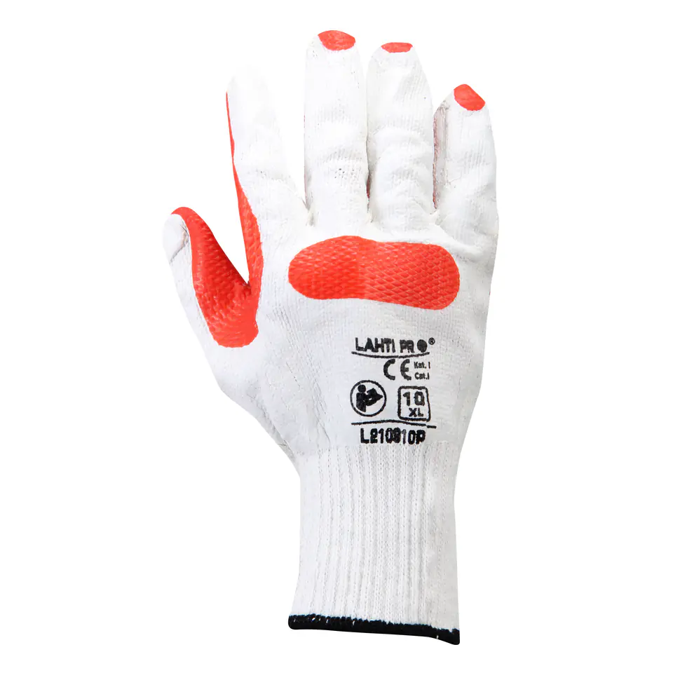 ⁨Gloves years. red-white l210910p, 12 pairs, "10", ce, lahti⁩ at Wasserman.eu