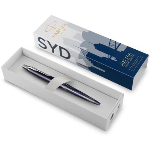 ⁨PARKER Kugelschreiber Spezial Edit.Global Icons Sydney blau Geschenkbox⁩ at Wasserman.eu