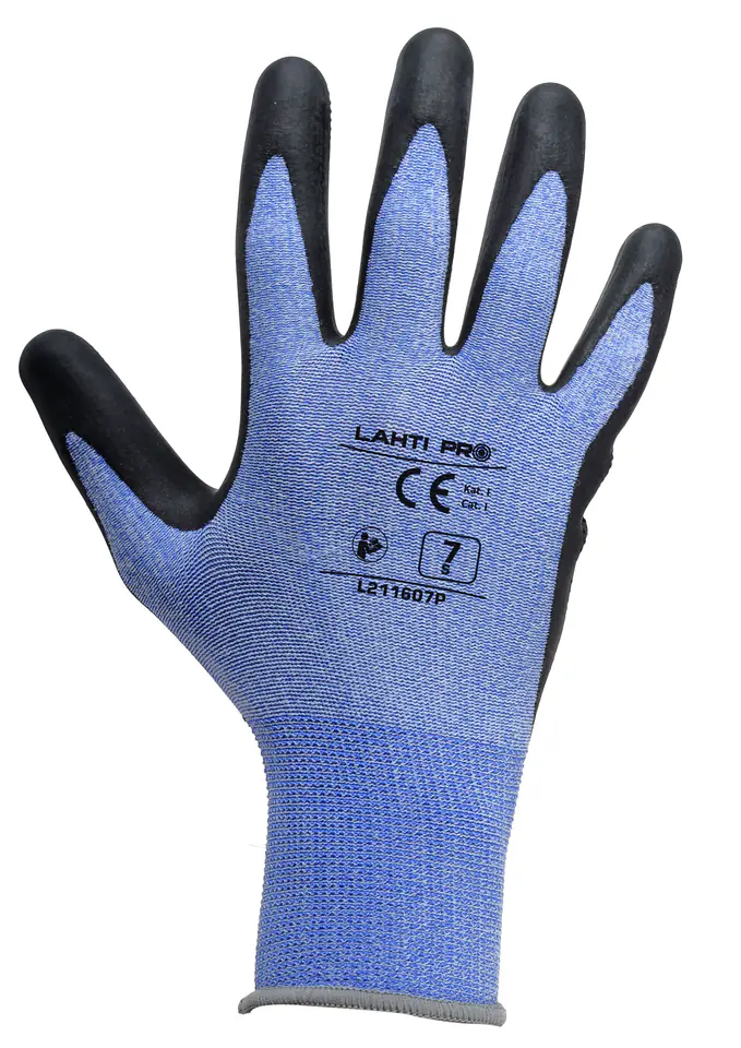 ⁨GLOVES LATEX BLACK-BLUE L211608P, CARD, "8", CE, LAHTI⁩ at Wasserman.eu