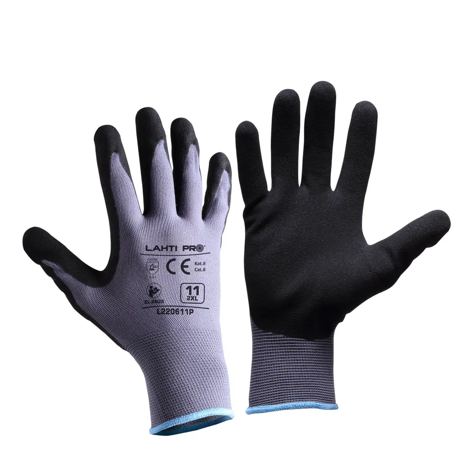 ⁨Nitr gloves. gray-charm. l220609p, card, "9", ce, lahti⁩ at Wasserman.eu