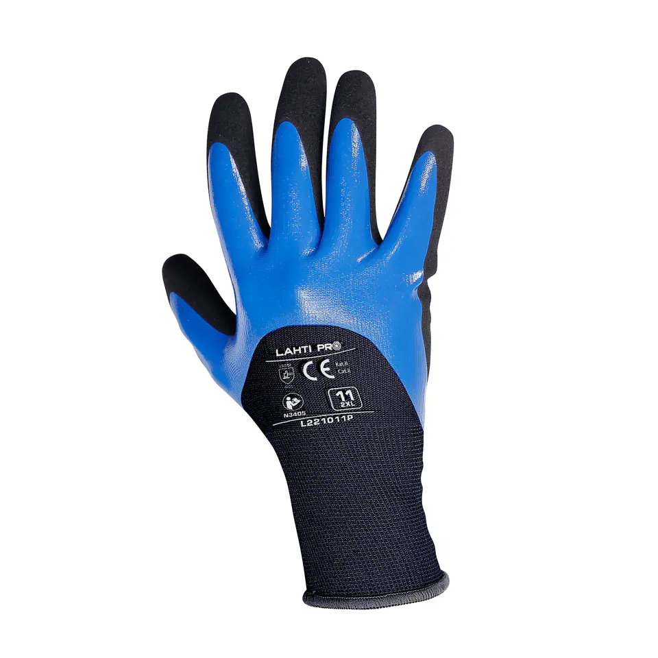 ⁨Nitr gloves. black and sky. l221009p, card, "9", ce, lahti⁩ at Wasserman.eu
