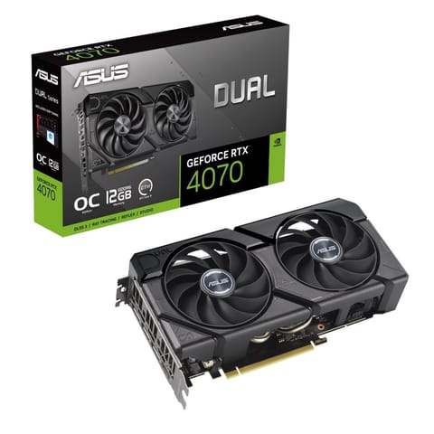 ⁨Karta graficzna ASUS GeForce RTX 4070 EVO OC Edition 12G GDDR6 (DUAL-RTX4070-12GD6-EVO)⁩ w sklepie Wasserman.eu