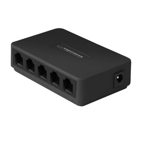 ⁨ENS103 Esperanza switch 5-portowy 10/100/1000 onyx⁩ w sklepie Wasserman.eu