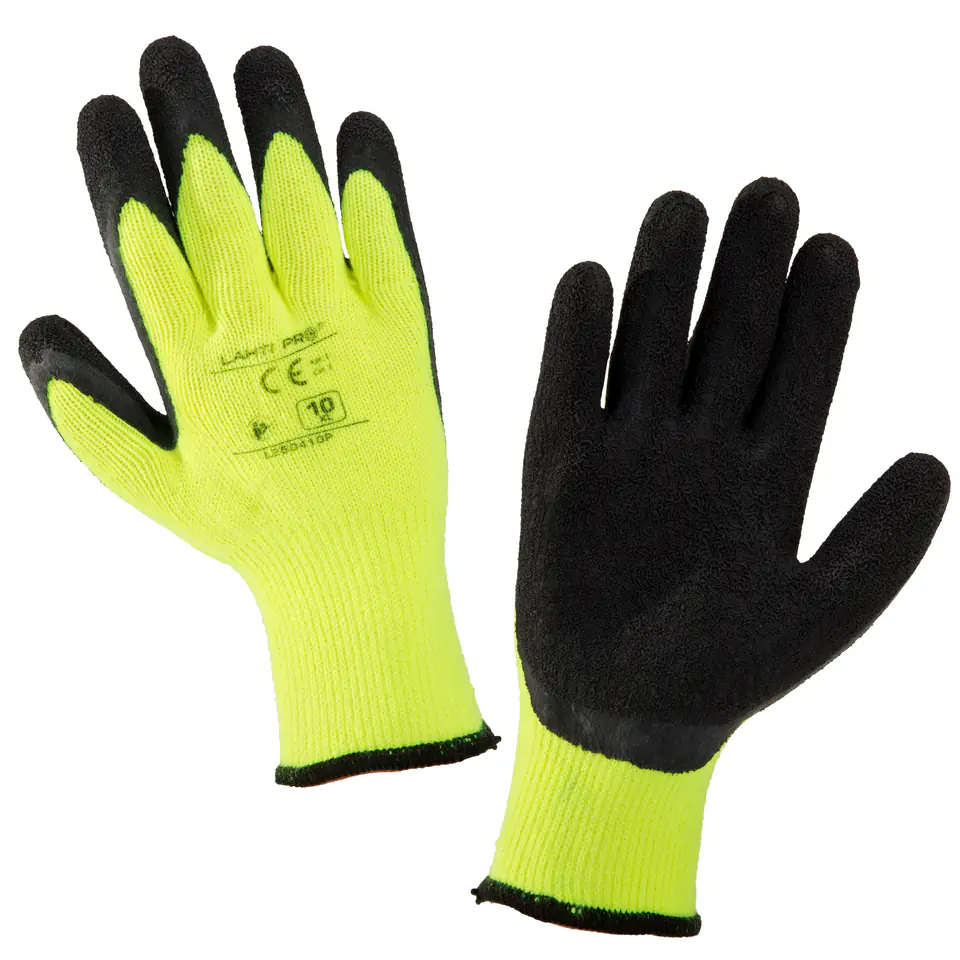 ⁨Rub gloves. czar.-żół. l250410p, card, "10", ce, lahti⁩ at Wasserman.eu