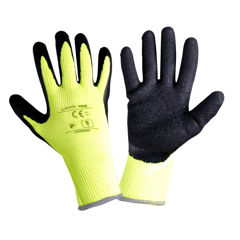 ⁨Warming gloves. yellow poly. L250509P, Card, "9", CE, Lahti⁩ at Wasserman.eu