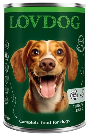 ⁨Lovdog Turkey & Duck puszka 400g⁩ w sklepie Wasserman.eu