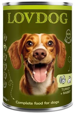 ⁨Lovdog Turkey & Rabbit puszka 400g⁩ w sklepie Wasserman.eu