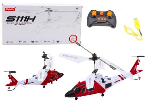 ⁨Helikopter Zdalnie Sterowany RC Żyroskop Syma S111H Czerwony⁩ w sklepie Wasserman.eu