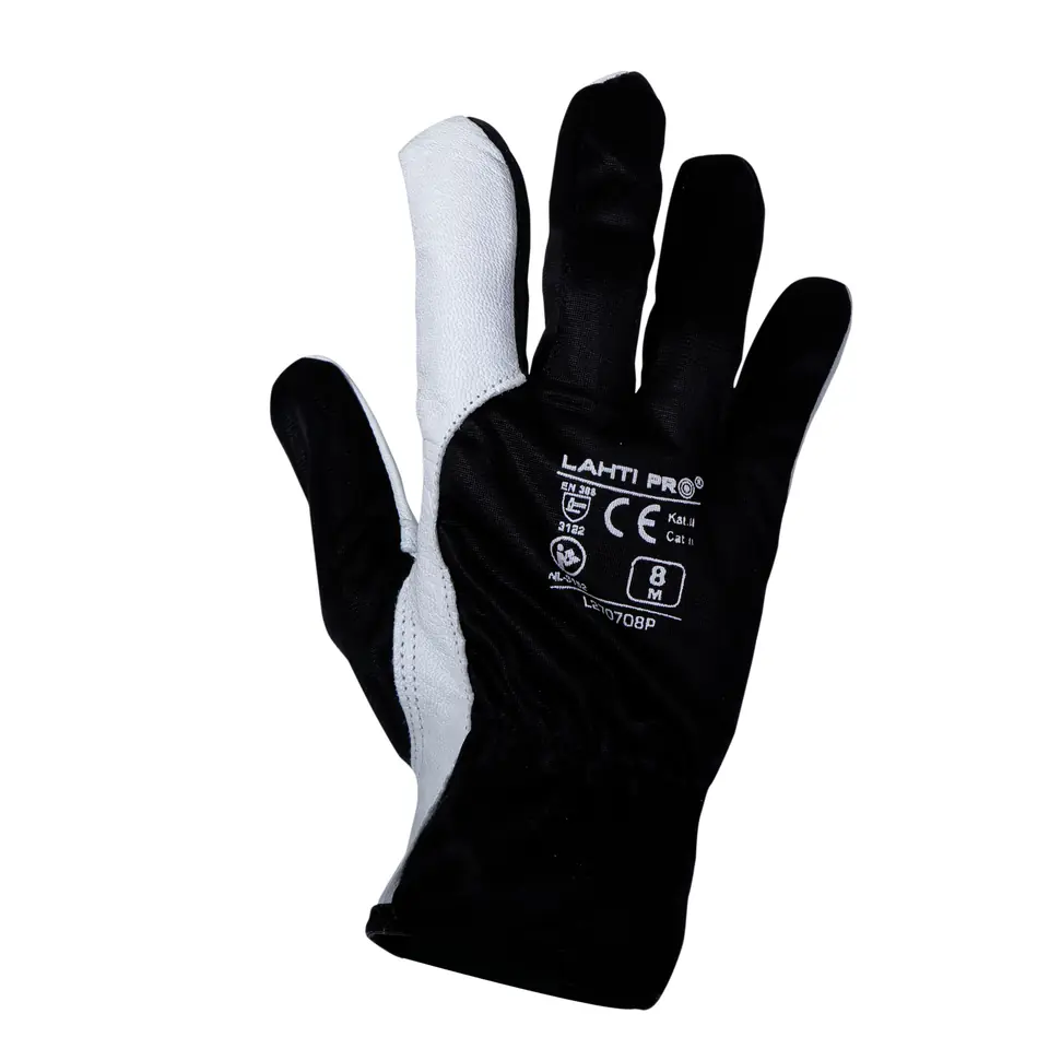 ⁨GLOVES GOAT LEATHER BLACK L270710P, CARD, "10", CE, LAHTI⁩ at Wasserman.eu