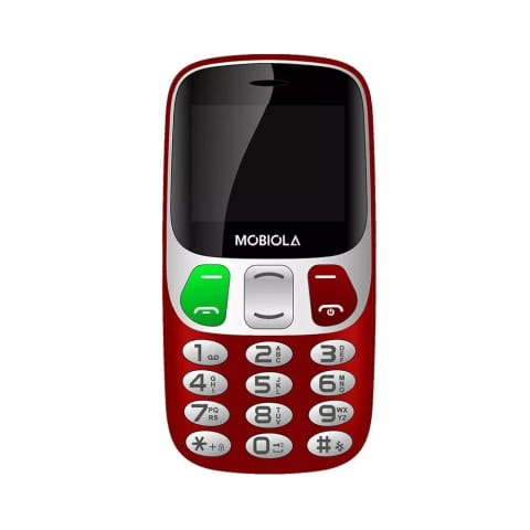 ⁨Telefon GSM Mobiola MB800 Czerwony 2G z ładowarką biurkową dla seniora⁩ w sklepie Wasserman.eu