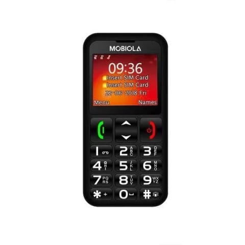 ⁨Telefon GSM Mobiola MB700 2G DualSIM dla seniora czarny⁩ w sklepie Wasserman.eu