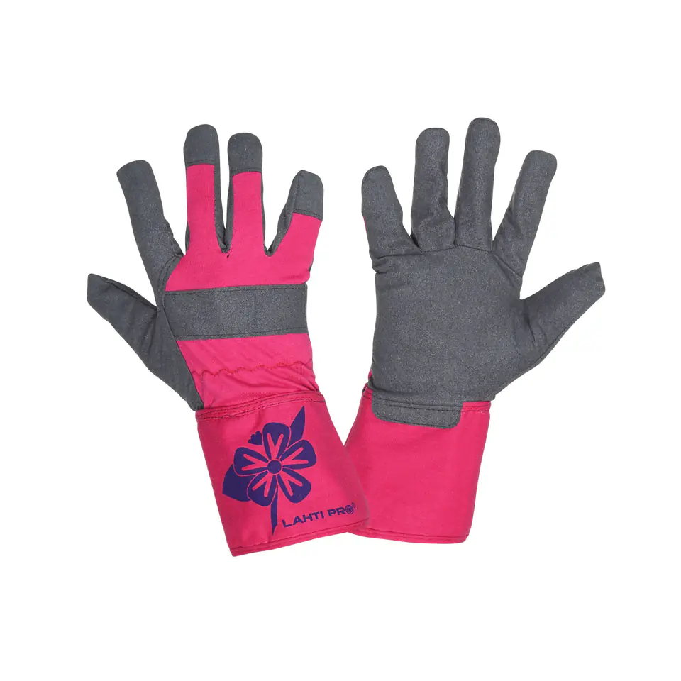 ⁨Synt leather gloves. pink. l271407p, card, "7", ce, lahti⁩ at Wasserman.eu