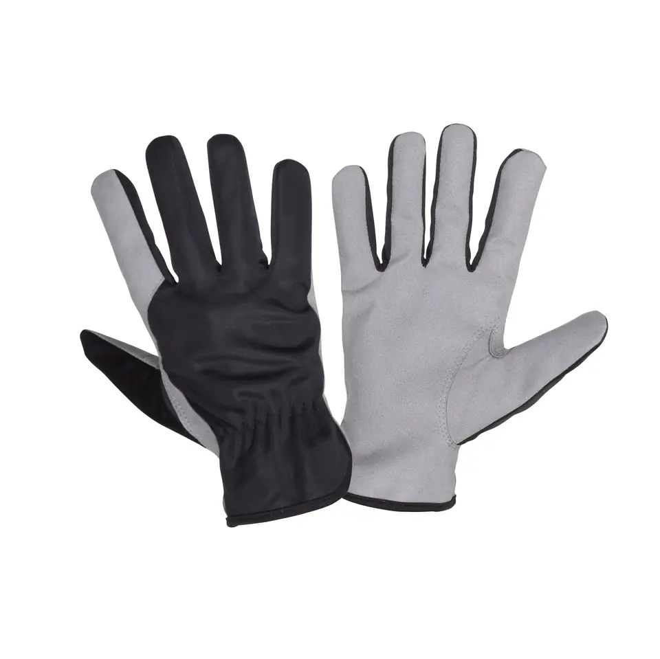 ⁨Synt leather gloves. gray l271508p, card, "8", ce,lahti⁩ at Wasserman.eu