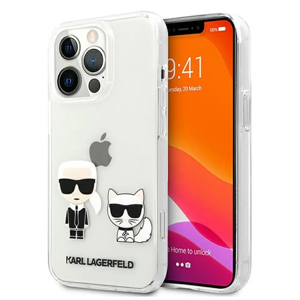 ⁨Karl Lagerfeld KLHCP13XCKTR iPhone 13 Pro Max 6.7" hardcase Transparent Karl & Choupette⁩ at Wasserman.eu