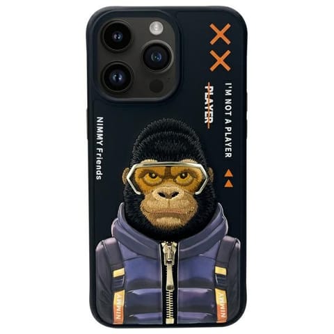 ⁨Nimmy etui iPhone 15 Pro 6.1"            czarny/black Cool&Cute 2.0 Monkey⁩ w sklepie Wasserman.eu