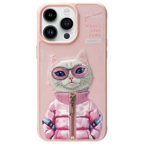 ⁨Nimmy etui iPhone 15 Pro Max 6.7"        różowy/pink Cool&Cute 2.0 Cat⁩ w sklepie Wasserman.eu