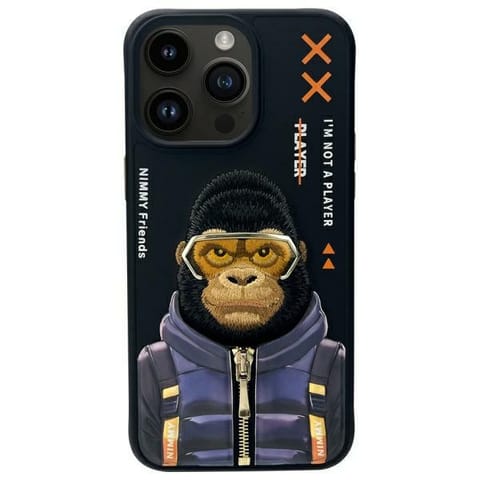 ⁨Nimmy etui iPhone 15 Pro Max 6.7"        czarny/black Cool&Cute 2.0 Monkey⁩ w sklepie Wasserman.eu