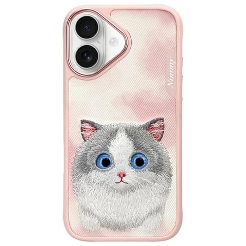 ⁨Nimmy etui iPhone 16 6.1 różowy/pink Big Eyed Pet 2.0 Cat⁩ w sklepie Wasserman.eu