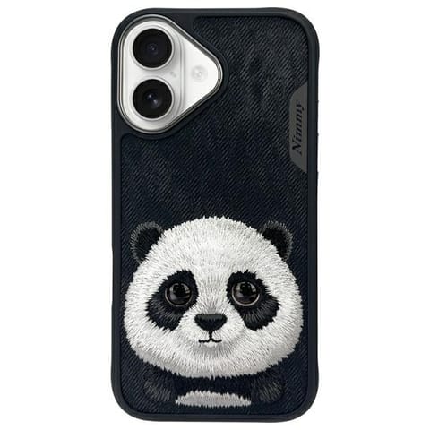 ⁨Nimmy etui iPhone 16 6.1" czarny/black   Big Eyed Pet 2.0 Panda⁩ w sklepie Wasserman.eu