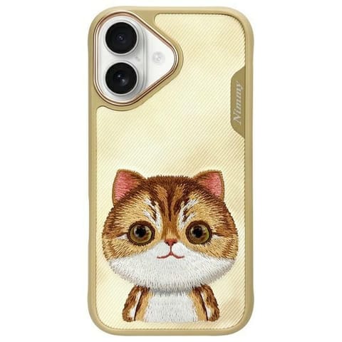 ⁨Nimmy etui iPhone 16 6.1" khaki Big Eyed Pet 2.0 Cat⁩ w sklepie Wasserman.eu
