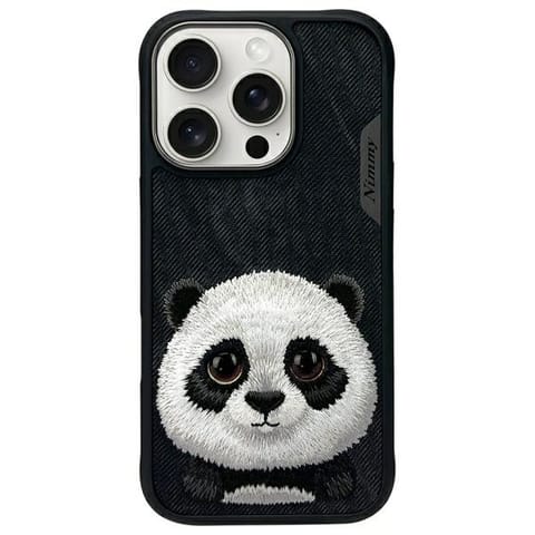 ⁨Nimmy etui iPhone 16 Pro 6.3"            czarny/black Big Eyed Pet 2.0 Panda⁩ w sklepie Wasserman.eu