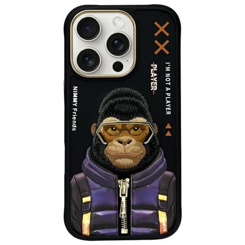 ⁨Nimmy etui iPhone 16 Pro Max 6.9"        czarny/black Cool&Cute 2.0 Monkey⁩ w sklepie Wasserman.eu