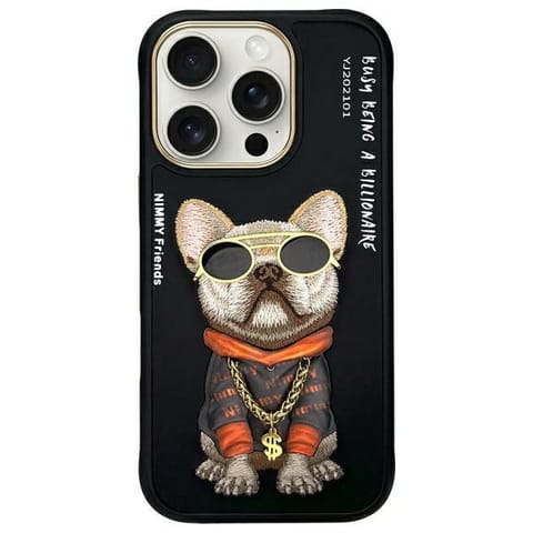 ⁨Nimmy etui iPhone 16 Pro 6.3"            czarny/black Glasses Cool Dog⁩ w sklepie Wasserman.eu